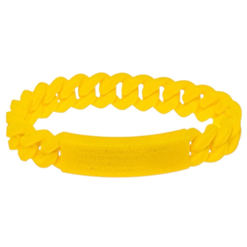 Marc by Marc Jacobs-Yellow Silicon Braided Bracelet-$28